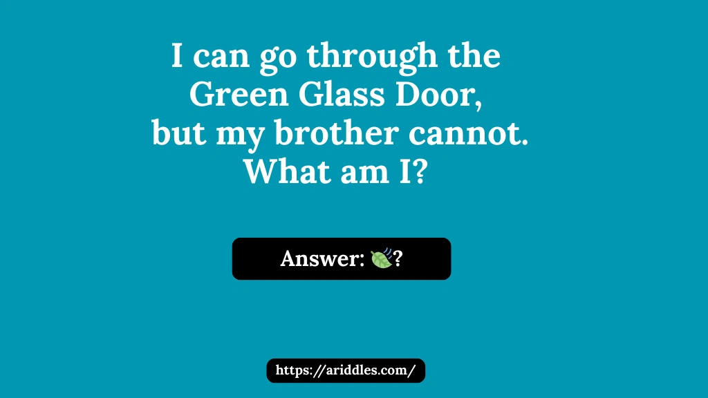 Green Glass Door Riddles