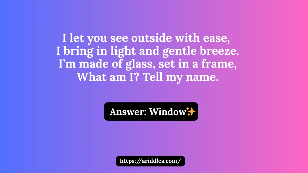 window riddles