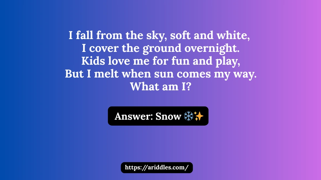 winter and snow riddles