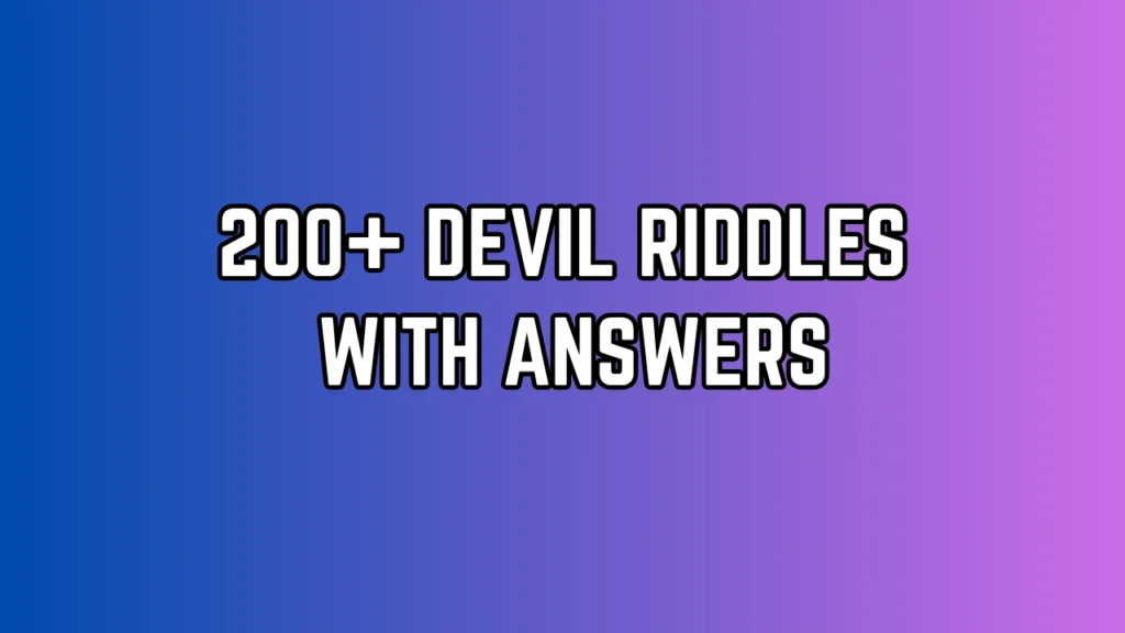 Devil Riddles